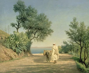La route vers la mer, Algérie, 1883